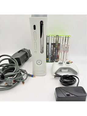 Microsoft XBOX 360 Pro 60GB Console Bundle Controller 10 CIB Games Tested